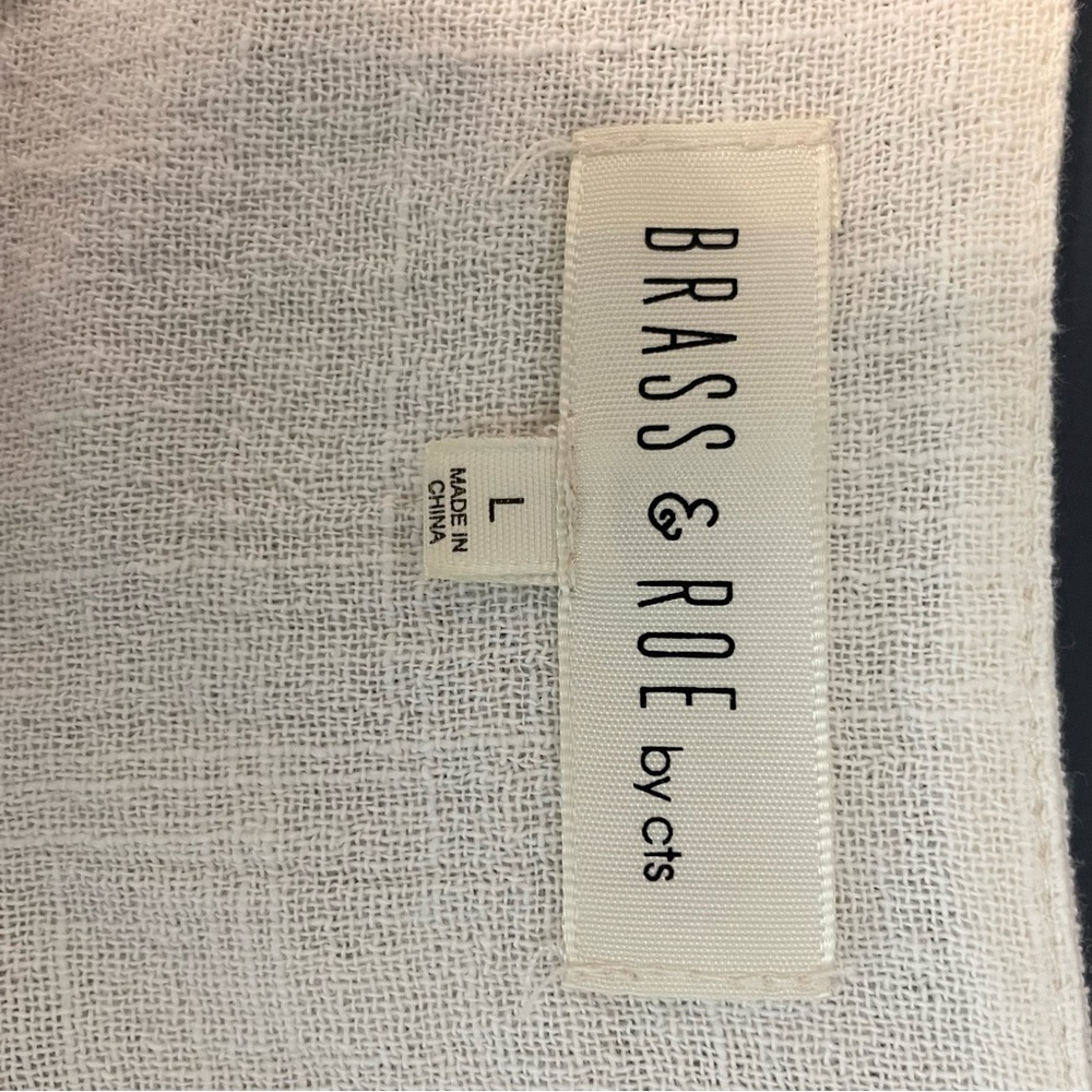 Brass & Roe Nina Button-Up Midi Dress Size Large cotton - Picture 10 of 13